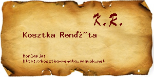 Kosztka Renáta névjegykártya