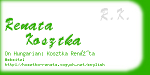 renata kosztka business card